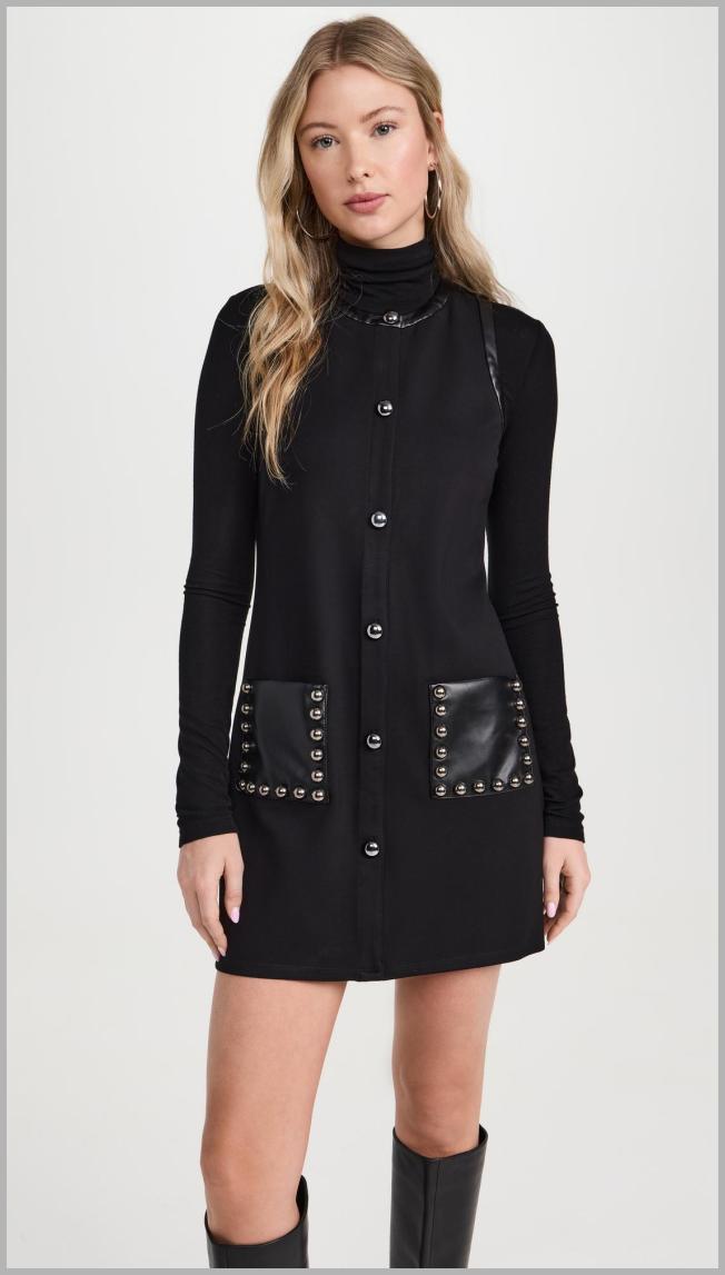 Ramy Brook Bryanna Dress Black Ponte